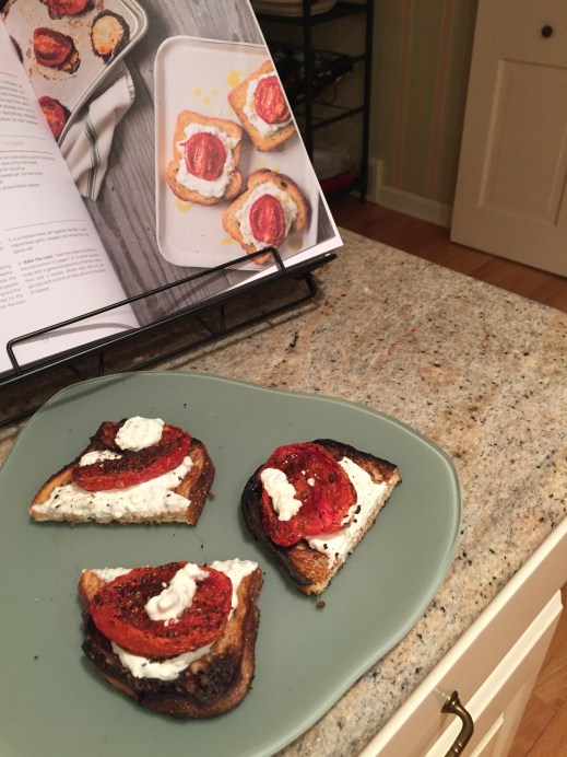 Roasted Tomato with Feta Cream Toast