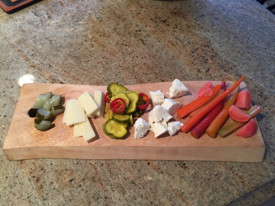 Pickle and cheese board