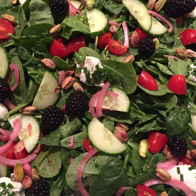 Tart Greens with goat cheese