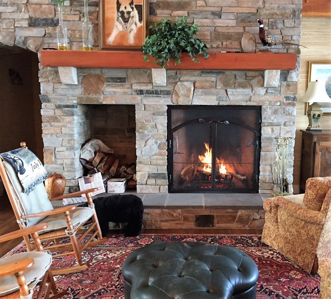Fireplace in great room