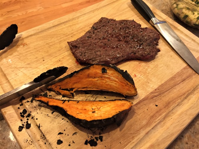 steak and sweet potato