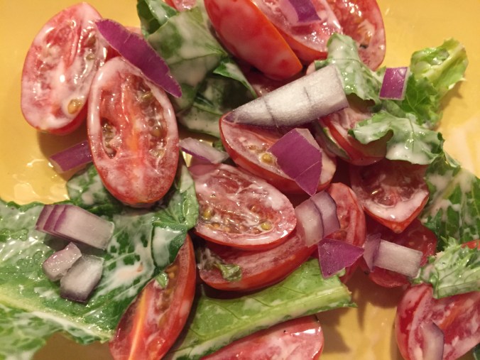 tomatoes with white sauce