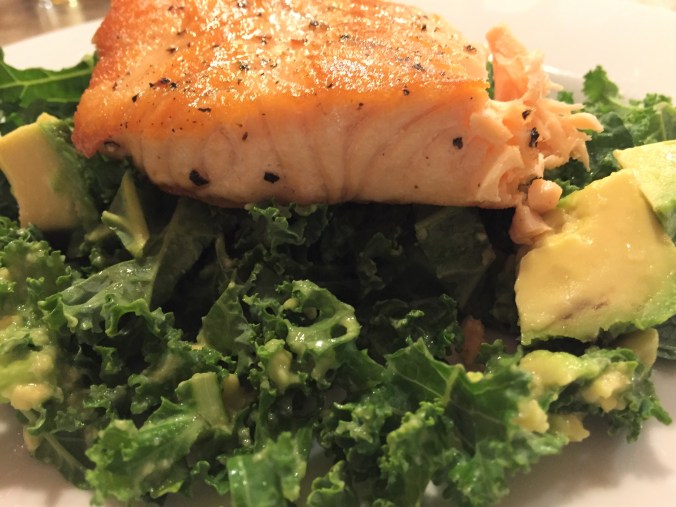 salmon and greens