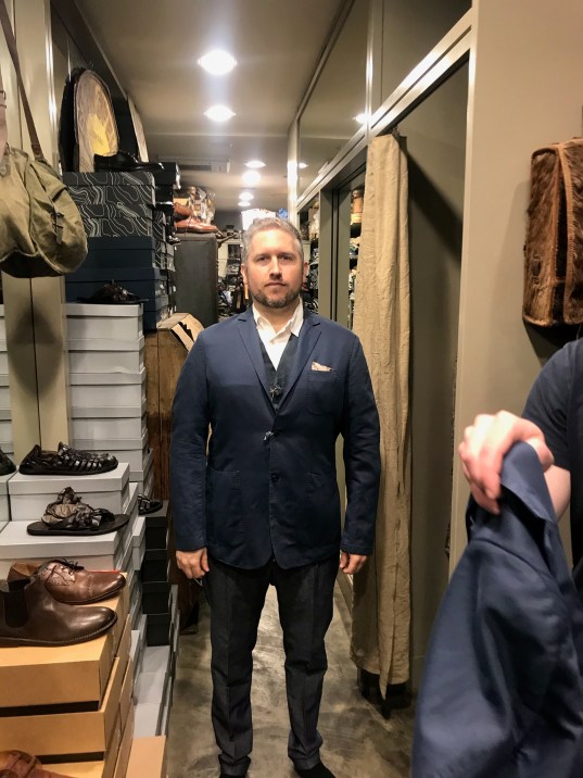 Andrew at tailors