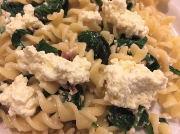 Rotini with Spinach and Rictotta