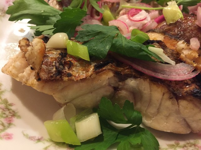 grilled snapper escabeche