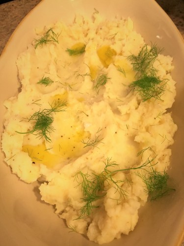 Mashed potatoes and fennel