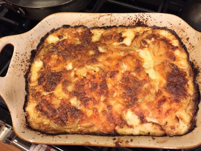 potatoes and fennel au gratin