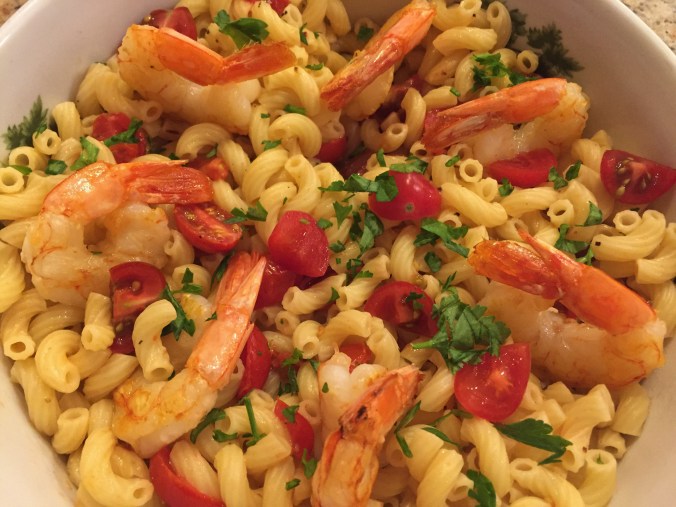 Macaroni and shrimp