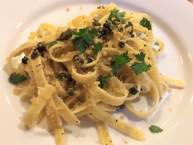 pasta with fried capers