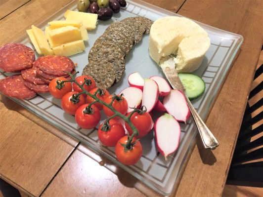 salumi and cheese plate