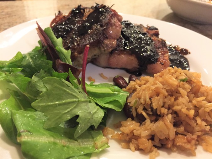 chops with balsamic reduction