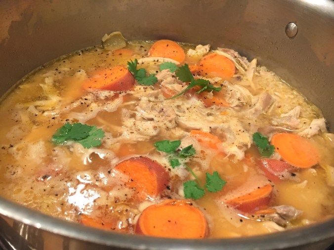 Feel-better chicken soup pot