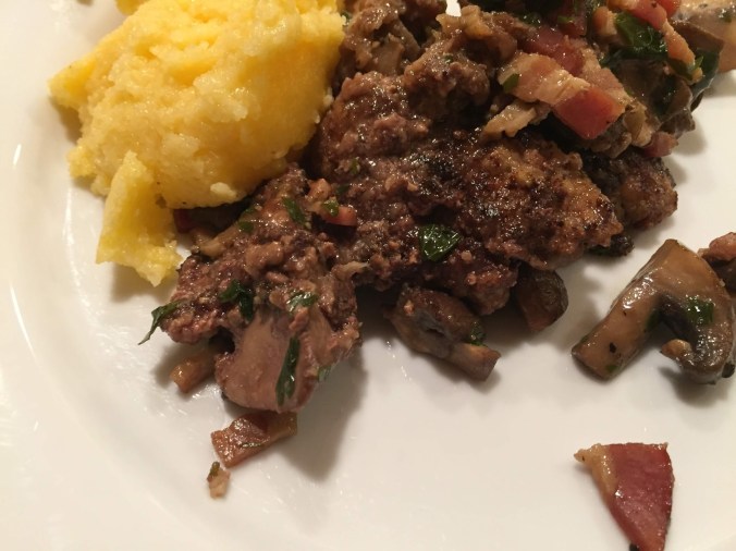 Chicken Livers with Polenta