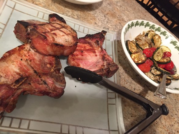 bourbon-brined chops