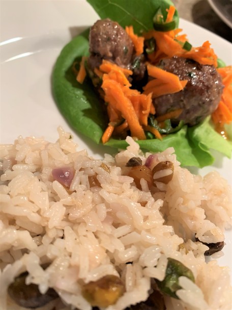 vietnamese meatballs and rice