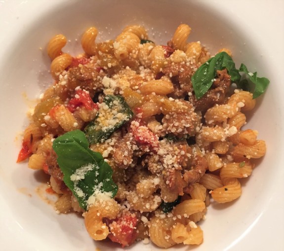 pasta with sausage and eggplant (2)