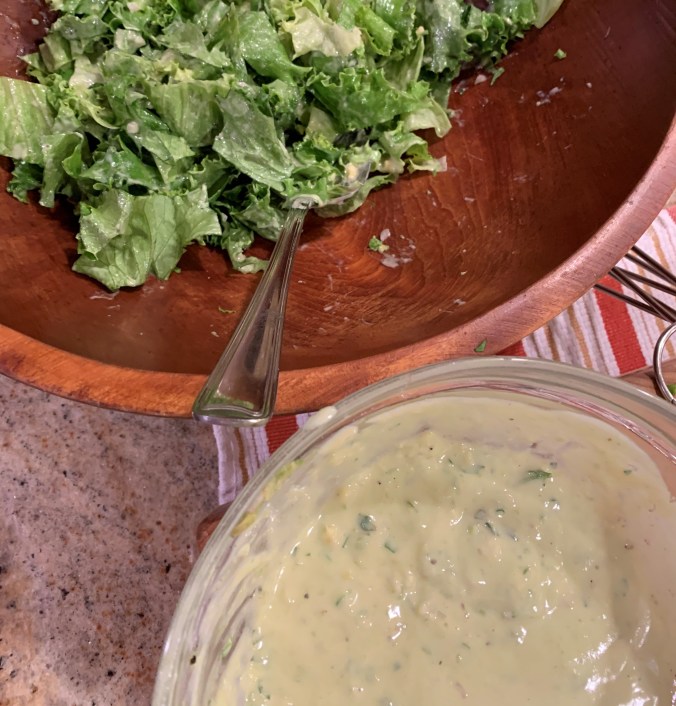 Green Goddess and lettuce